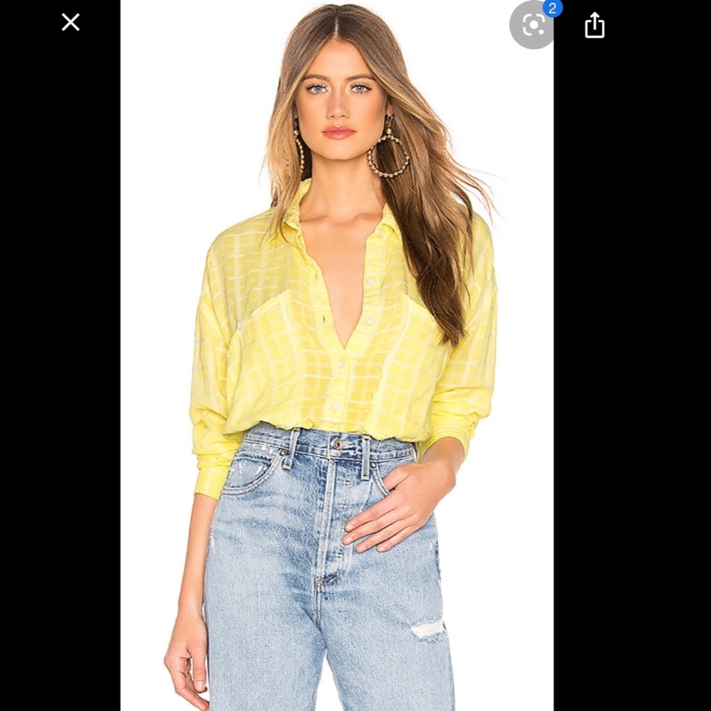 Free People NWT Loveland button down shirt